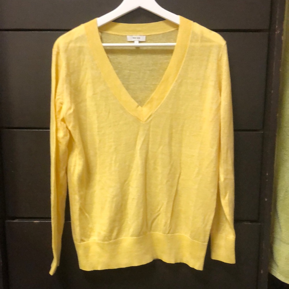Reiss V-neck Top Size S Yellow